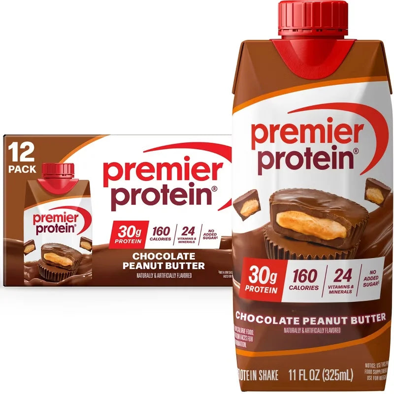 Premier Protein Nutritional Shake Chocolate Peanut Butter Non-Caffeinated - 11 fl oz/12pk